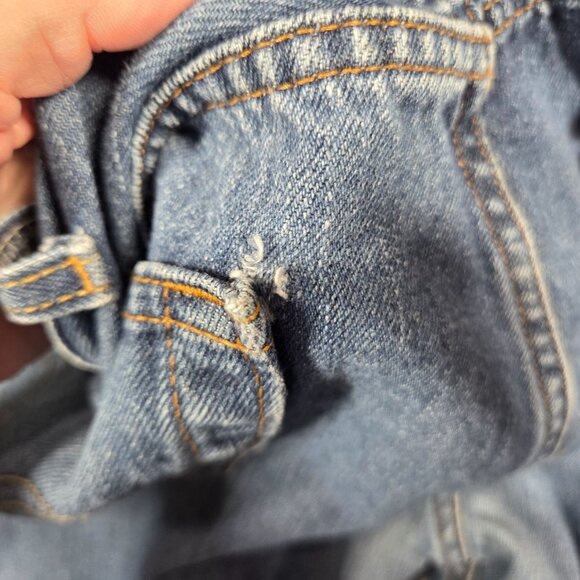 Levis 550 Jeans Mens 40X34 Blue Relaxed Fit 100% Cotton Denim Distressed - Picture 11 of 16